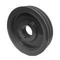 B B Manufacturing Bushing 2 Groove V-Belt Pulley 4.95 inch OD 2AK51H